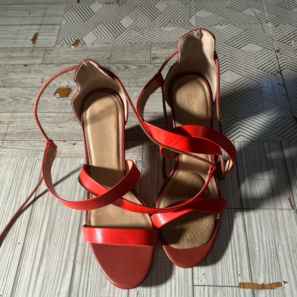 Red Strappy Sandals